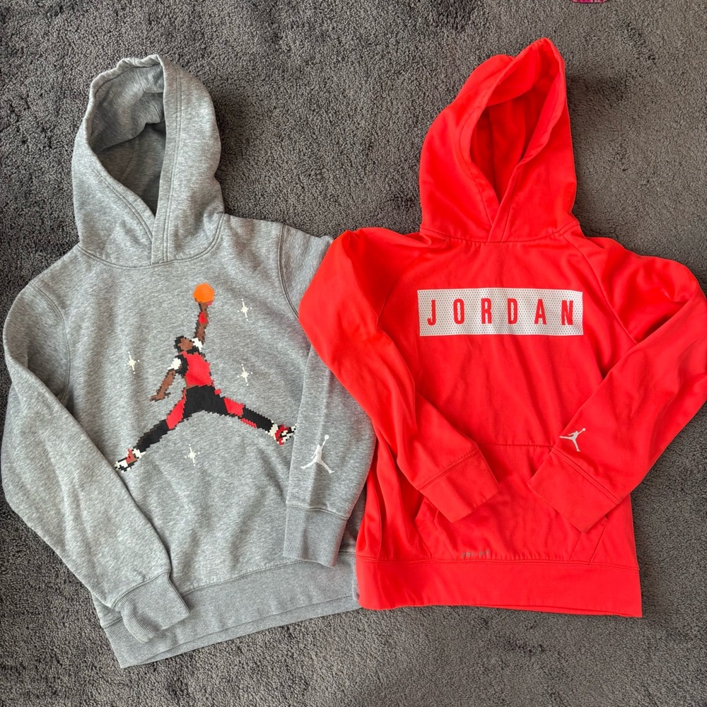 Jordan Kids' Orange and Gray Hoodies
